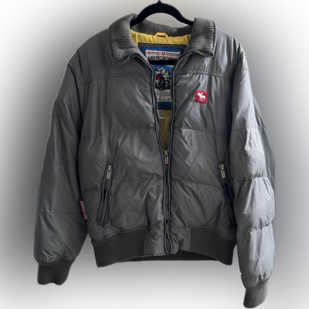Y2K Abercrombie & Fitch Gray Puffer Jacket
